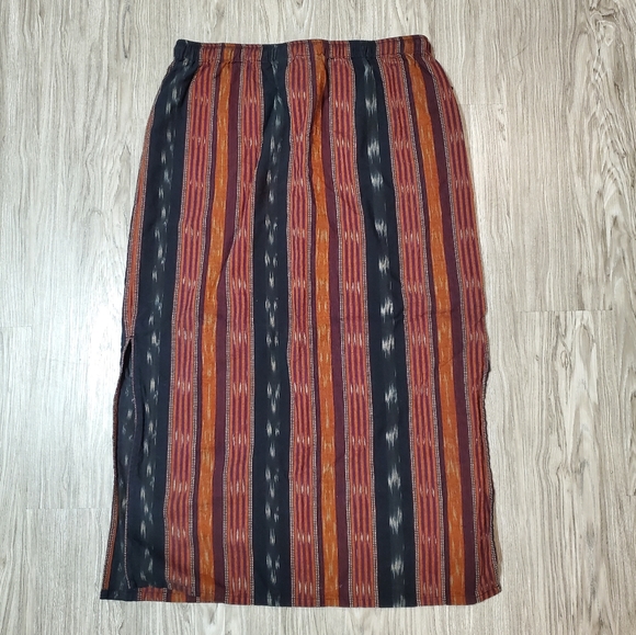 White Stag Women's Drawstring Waist Maxi Skirt with Side Slit on Both Sides - Picture 4 of 8